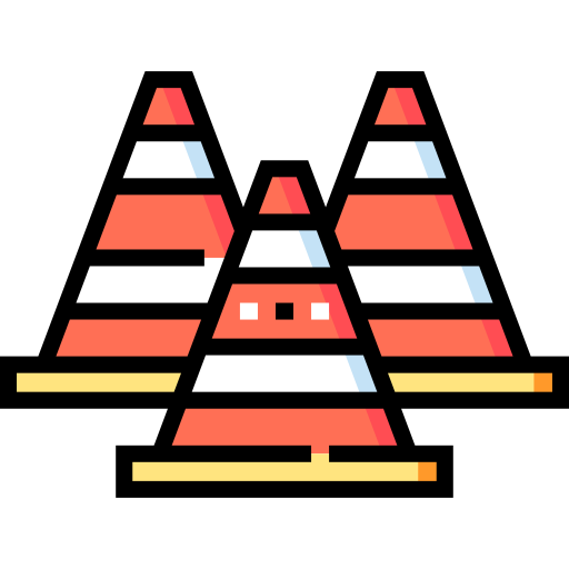 Traffic Cone Detailed Straight Lineal Color Icon