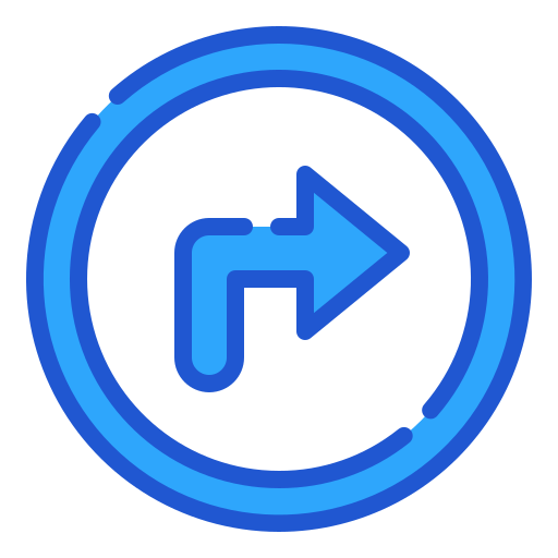 Turn right Generic Blue icon