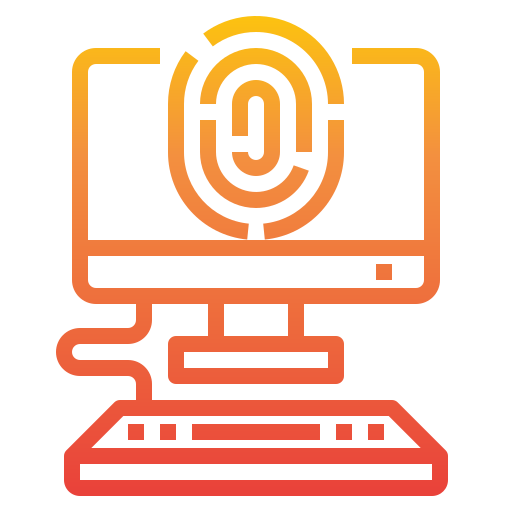 escaneo dactilar icono gratis