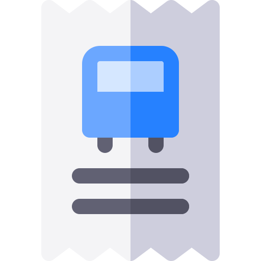 boleto de autobús icono gratis