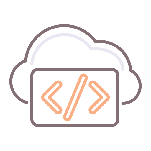 codificación en la nube icono gratis