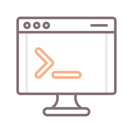 línea de comando icono gratis