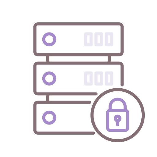 seguridad de datos icono gratis
