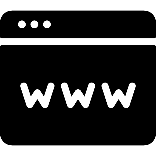 Domain registration Basic Rounded Filled icon