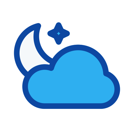 noche nublada icono gratis
