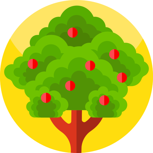 Árbol de frutas icono gratis