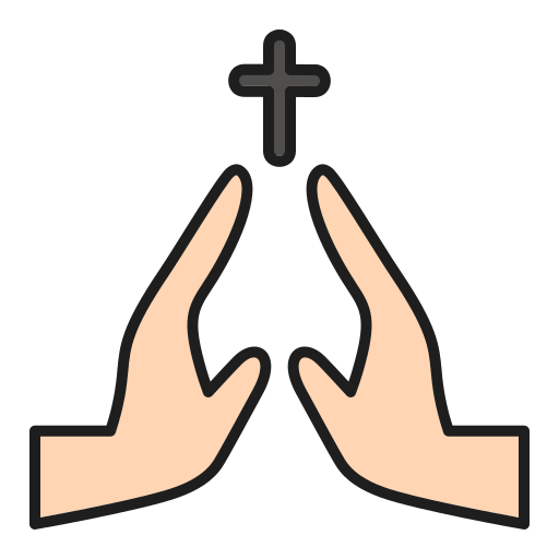 Pray Generic Outline Color icon