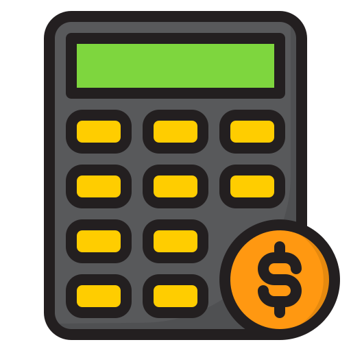 Calculator srip Lineal Color icon