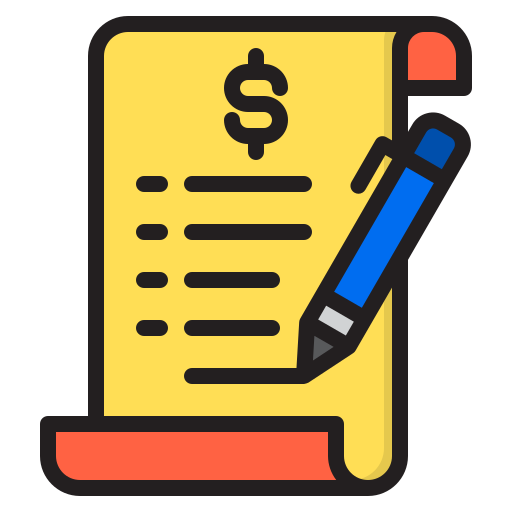 Document srip Lineal Color icon