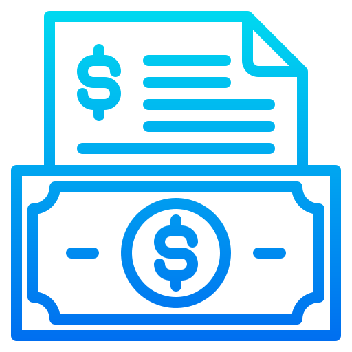 Money srip Gradient icon