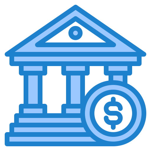 Bank srip Blue icon