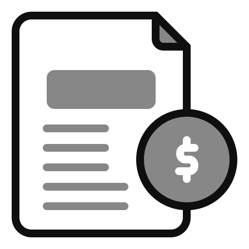 Invoice icon Generic Grey