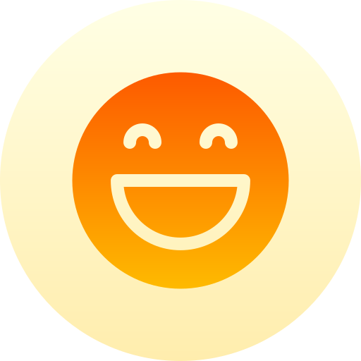 Happy Basic Gradient Circular icon