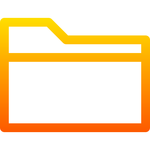 Folder Basic Gradient Lineal color icon