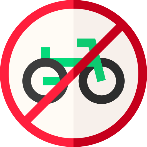 no bicicleta icono gratis