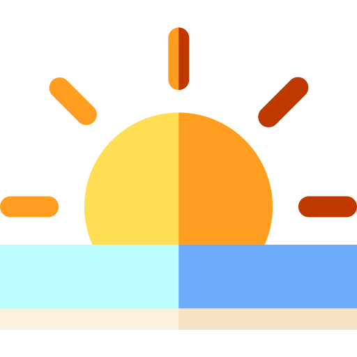 Sunset Basic Rounded Flat icon