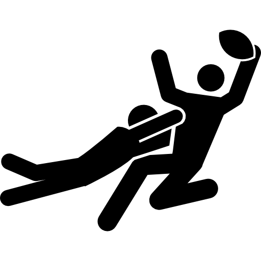 joueurs de rugby se battant pour le ballon Icône gratuit