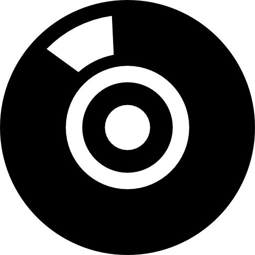 musique cd noir forme circulaire Icône gratuit