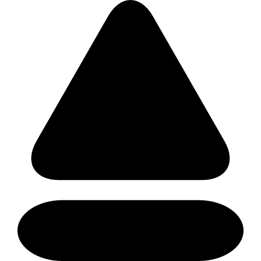 triángulo en una línea icono gratis