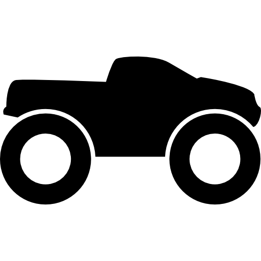 Free Icon | Small truck with big wheels 4x4