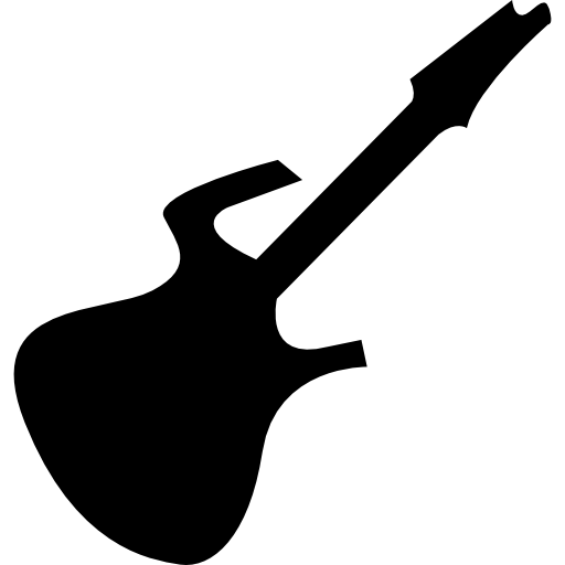 forme noire de guitare Icône gratuit
