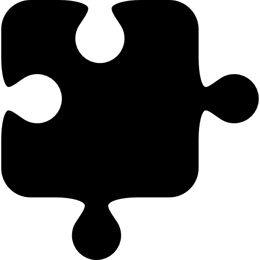 silhouette de pièce de puzzle Icône gratuit