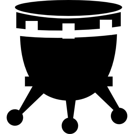 African drum with stand - Free music icons