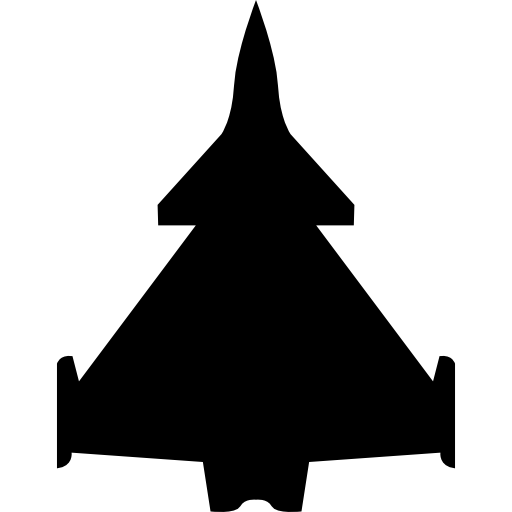 Вид снизу военного самолета бесплатно иконка