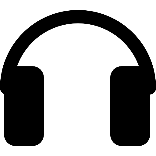 Rectangular headphones silhouette - Free music icons