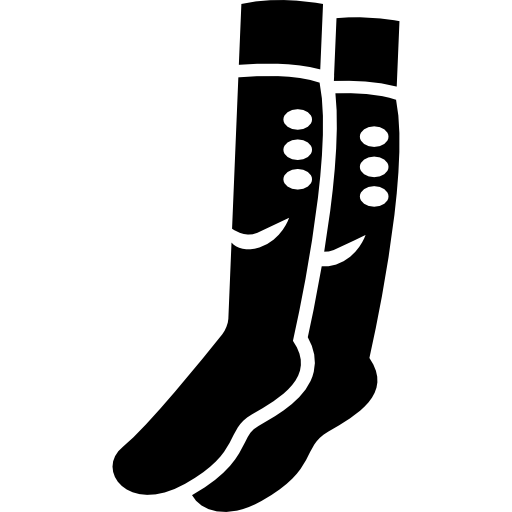 chaussettes longues de joueur de football Icône gratuit