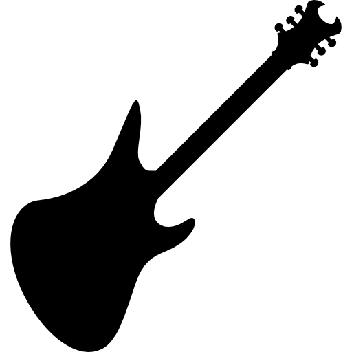 Icône De Silhouette De Variante De Guitare électrique