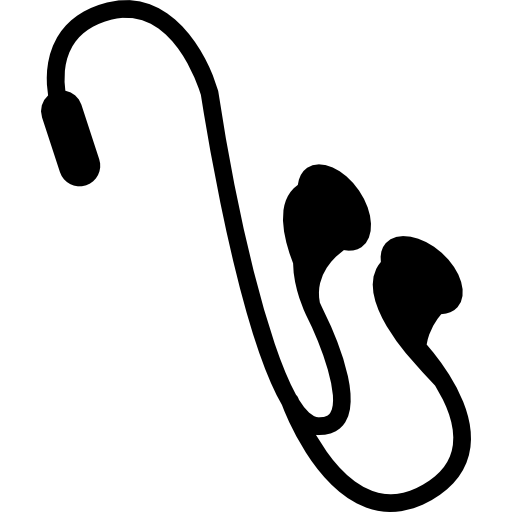 un auricular con un cable largo sobre un fondo blanco 10018604 Vector en  Vecteezy