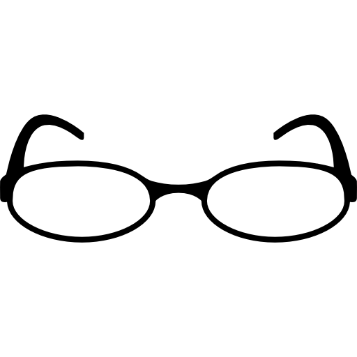 anteojos de lectura de forma ovalada icono gratis