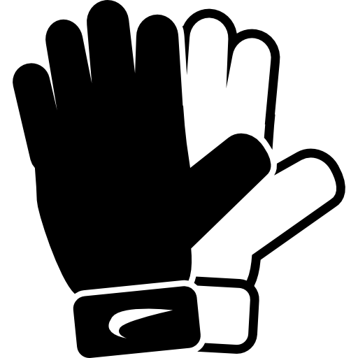 guantes deportivos de fútbol icono gratis