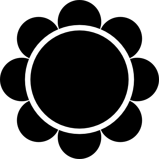 variante de flor circular icono gratis