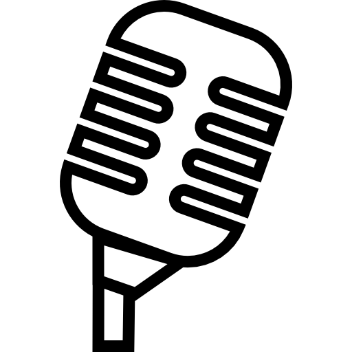 esquema de micrófono de condensador profesional icono gratis