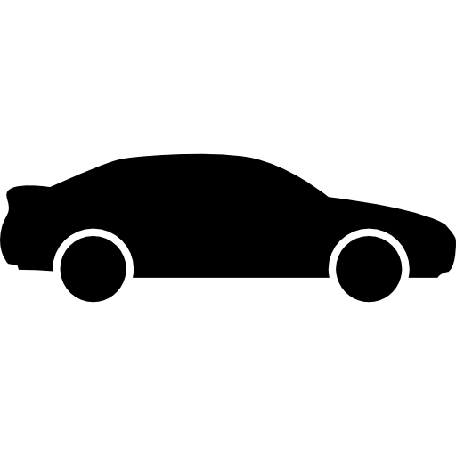 silueta de vista lateral de coche comercial icono gratis