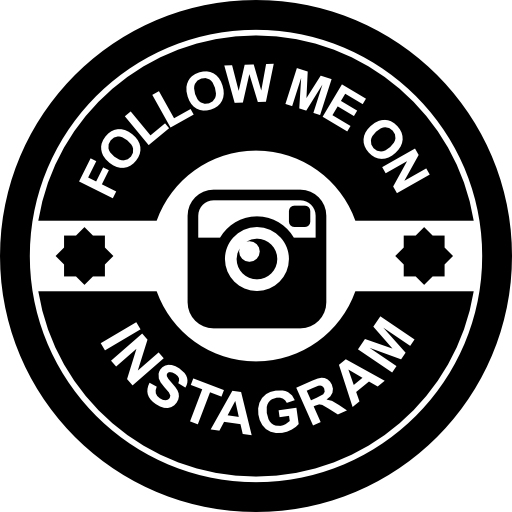 suivez-moi sur instagram badge rétro Icône gratuit