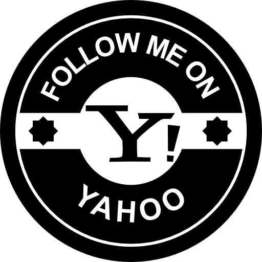 suivez-moi sur le badge rétro yahoo Icône gratuit
