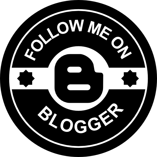 sígueme en las insignias sociales de blogger icono gratis