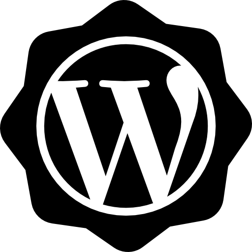 insignia social de wordpress icono gratis