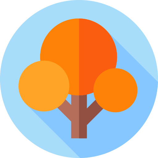 Cinnamon tree Flat Circular Flat icon