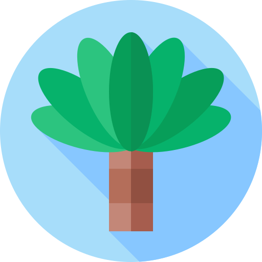 Árbol de coco icono gratis