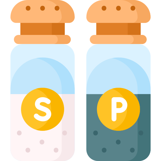 sal y pimienta icono gratis