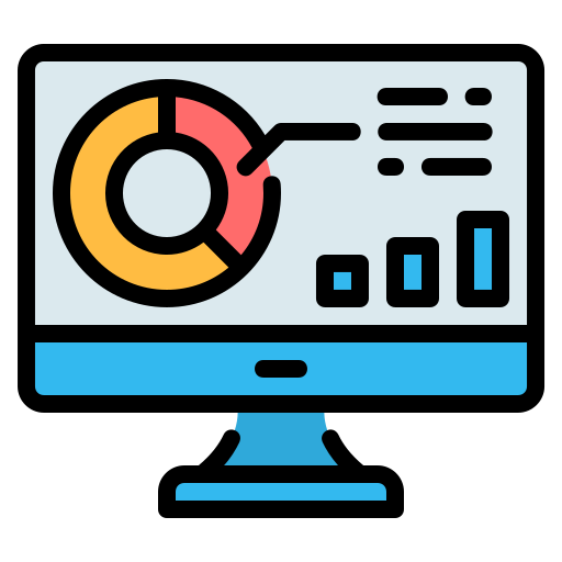 Analytics Generic Outline Color icon