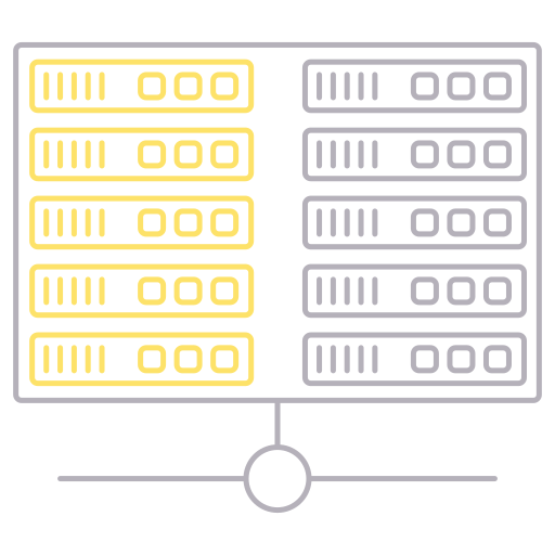 servidores de alojamiento icono gratis
