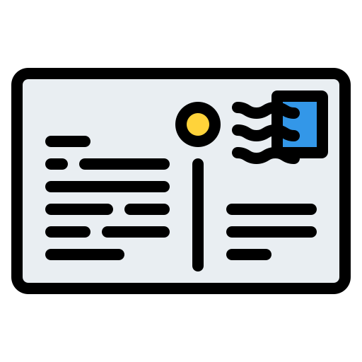 carte postale Icône gratuit