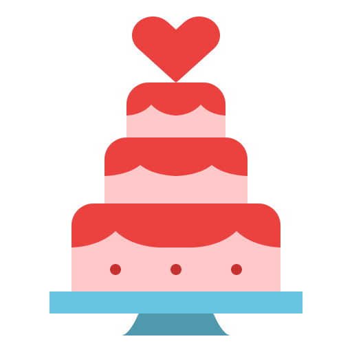 pastel de boda icono gratis