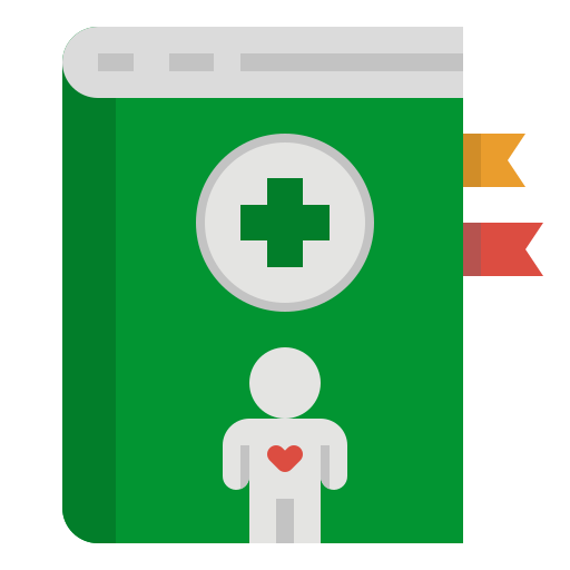 manual médico icono gratis