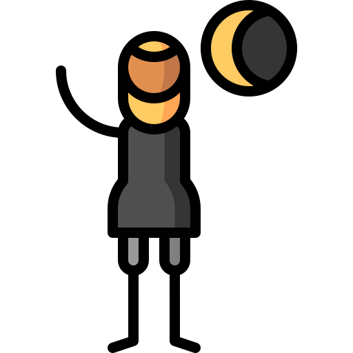 luna creciente icono gratis